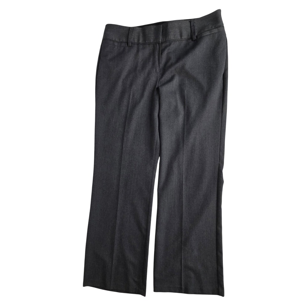 Zac & Rachel Gray Herringbone Dress Pants Womens 12 Straight Leg Office Trousers